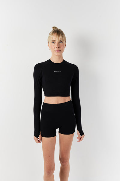 The Perfect Long Sleeve Crop Top in Hemp & Organic Cotton