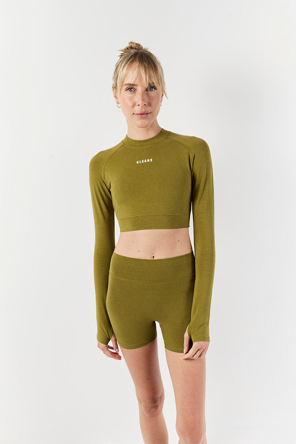 The Perfect Long Sleeve Crop Top in Hemp & Organic Cotton